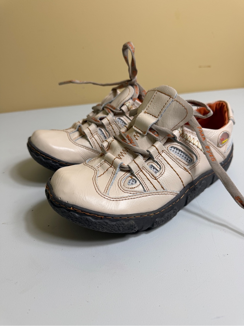 TMA EYES Women's Genuine Leather Casual Lace-up Sneakers Boho Whimsigoth 7.5 38
